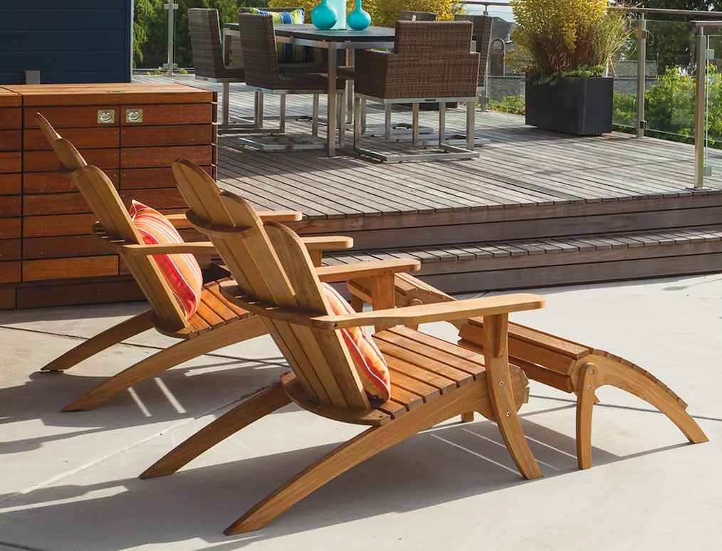 Bainbridge Adirondack Chair - Natural on patio