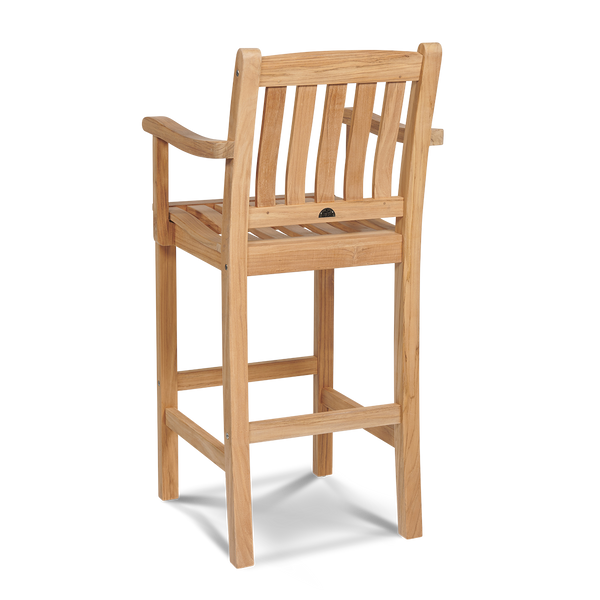 HiTeak Oasis Outdoor Barstool With Arms