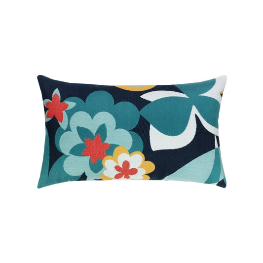 Elaine Smith Floral Impact  Lumbar Pillow- 12x20"