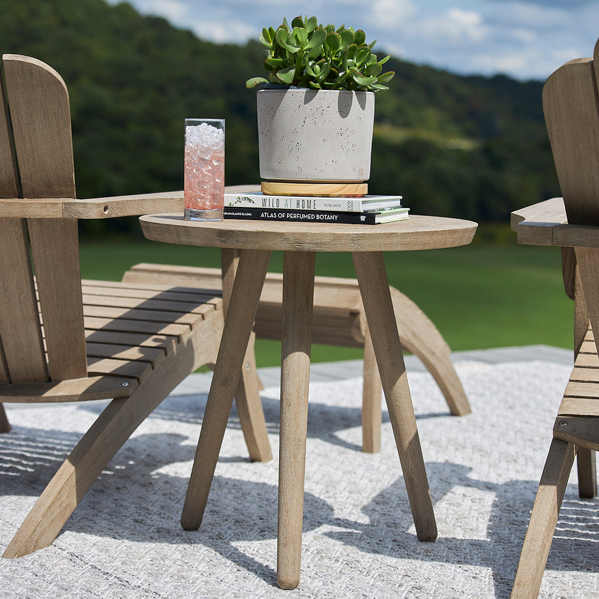 Thos Teak Side Table - Weathered