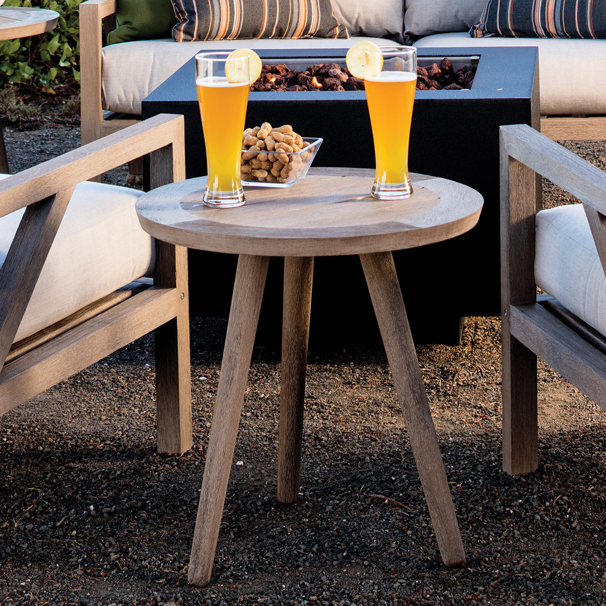 Thos Teak Side Table - Weathered