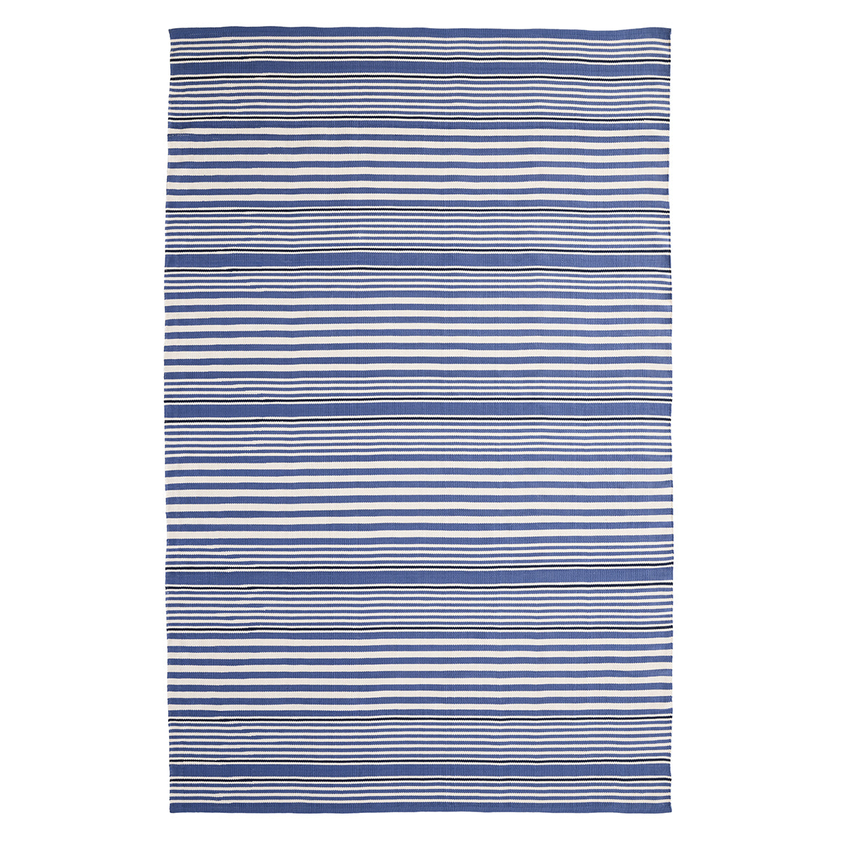 Dash & Albert Rugby Stripe Denim Indoor/Outdoor Rug