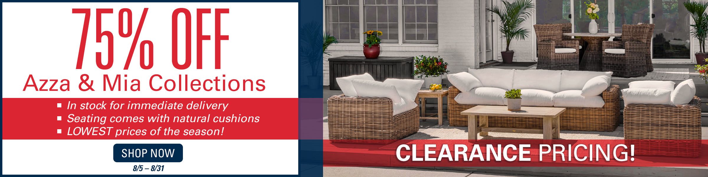 August 75% Off Azza / Mia Promo