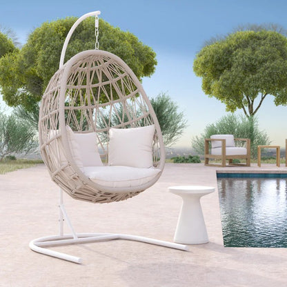 Luna Hanging Chair with Stand and Cushions