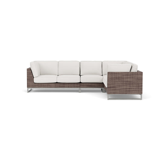 Palms 4-Piece Sectional with Cushions with Armless Chair