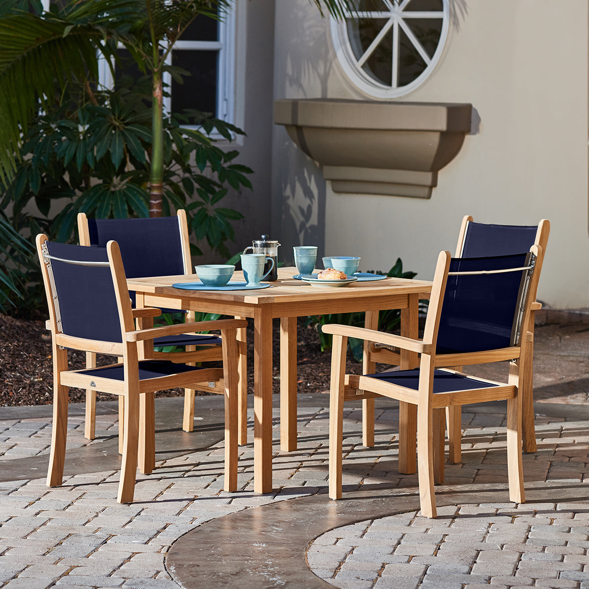 HiTeak Pearl Stackable Dining Armchair (Set of 4)
