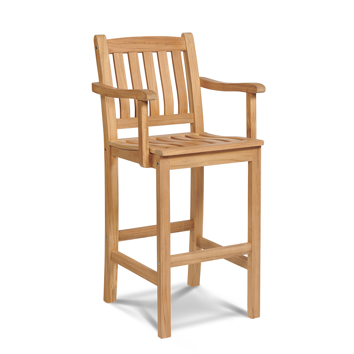 HiTeak Oasis Outdoor Barstool With Arms