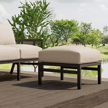 Mia Ottoman with Natural Cushion