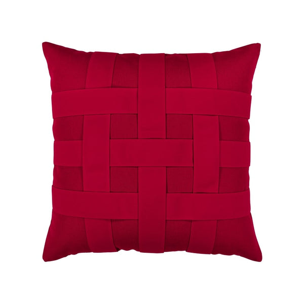 Elaine Smith Basketweave Rouge Square Pillow- 20x20"