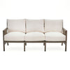 Mia Collection three seat sofa with white cushions front view image