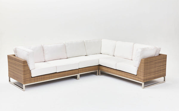 Palms 4PC Sectional 1 with White Cushions